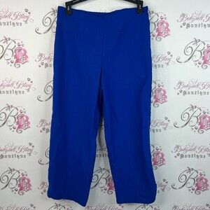 S.c & co capri pants cropped deep royal blue Vibrant Blue Women's Cropped Pants